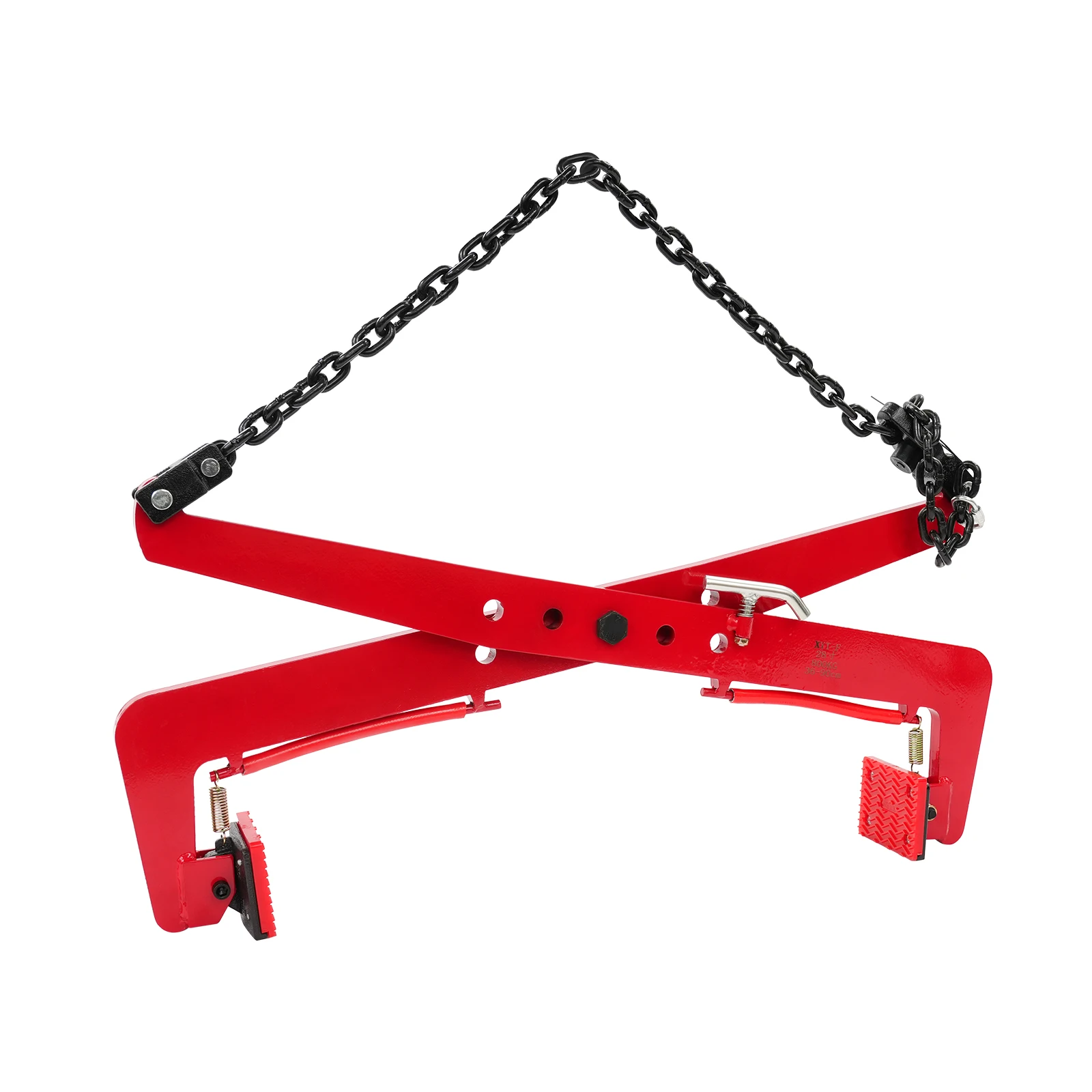 ヘビーデューティーストーンリフティングクランプ、調整可能な開口部14～35インチ、シザーリフタークランプ、垂直リフティング＆キャリング（レッド、800kg）