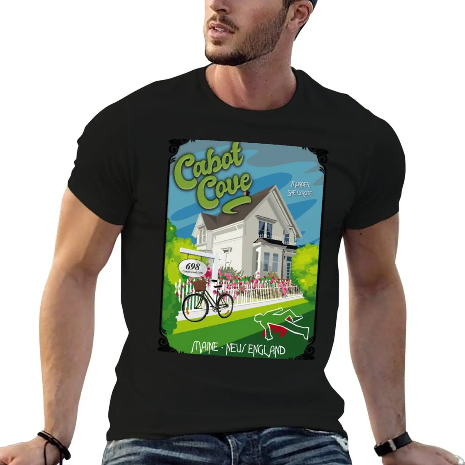 

Cabot Cove, Jessica's House (Summer Edition) T-Shirt man t shirt summer man t shirt cotton T-Shirt
