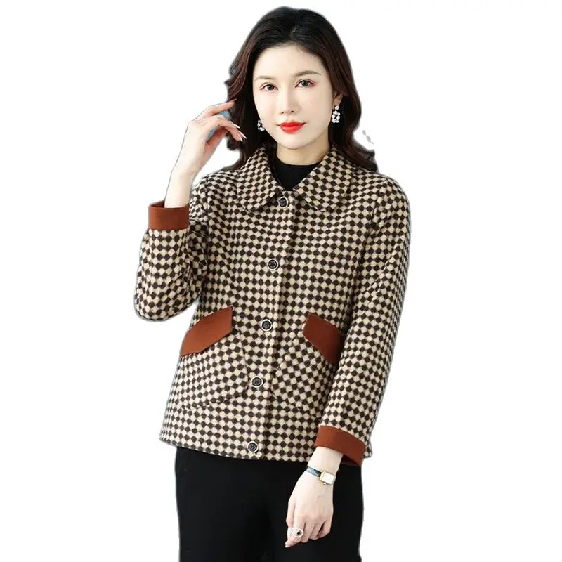 

2023 New Korean Version Of Short Plaid Suit Jacket Temperament Spring And Autumn Personality Small Suit Slim Slimming Top Female