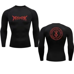 Anime Berserk Compression Tshirt Men Fitness Tight Long Sleeve Sport T shirt Training Jogging Shirts Gym Sportswear Quick Dry