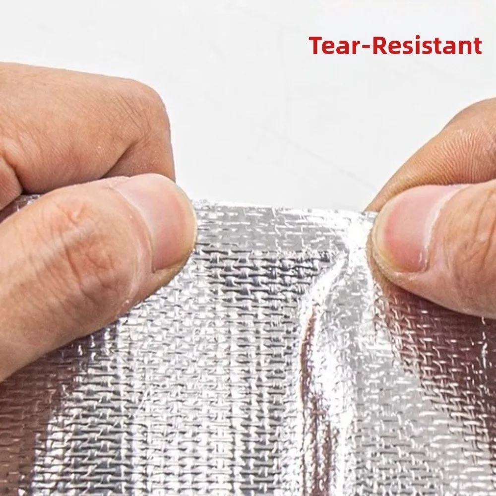 5/10Meters Air Conditioning Pipe Wrapping Tape Sun-proof Heat-insulating Fiberglass Aluminum Foil Tapes Waterproof