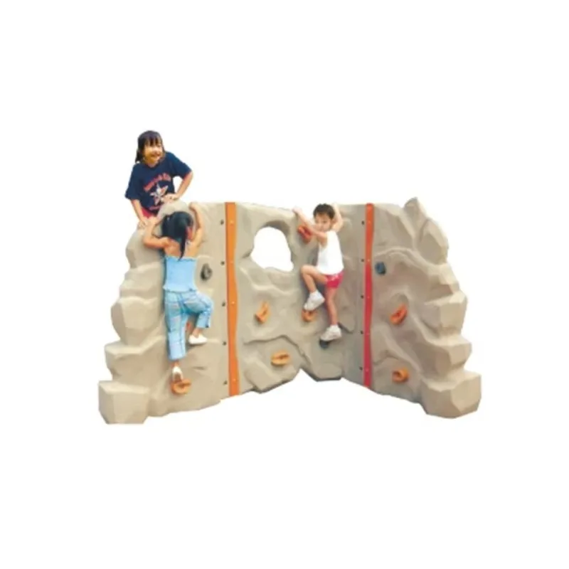 Khaki Portable Rock Climbing Wall/ Mobile Climbing Walls/ Plastic Kids Rock Climbing Wal l
