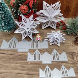 Christmas 3D Snowflake Dies New Metal Cutting Dies Scrapbooking Stamps and Dies for Card Making Craft Dies Cut