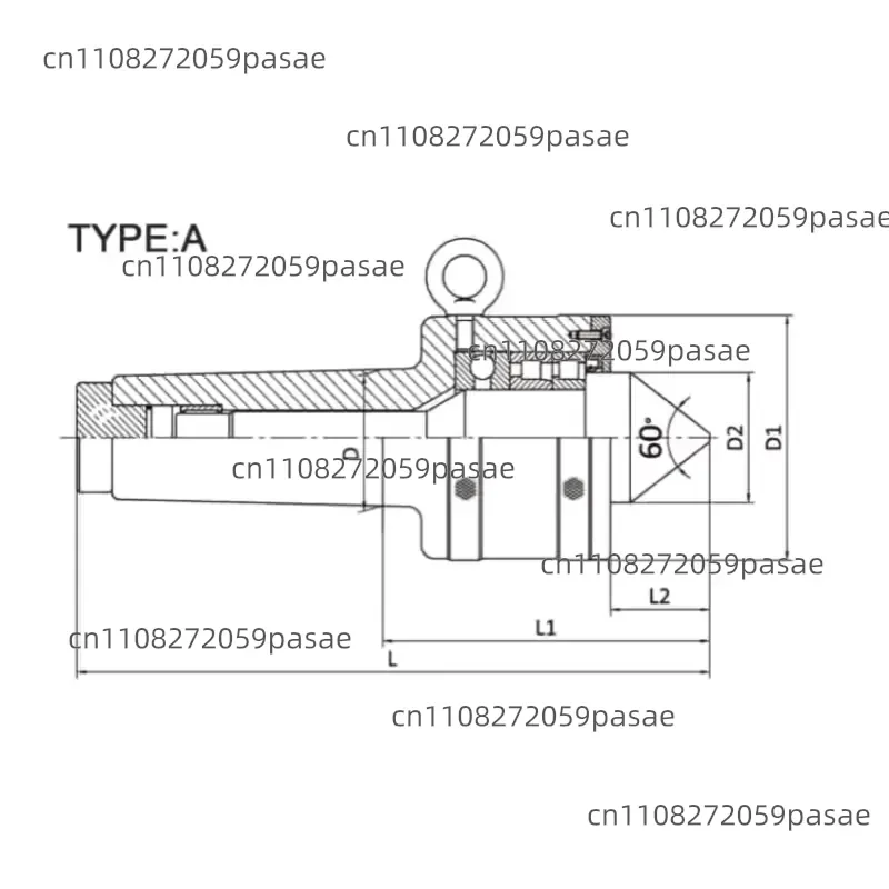 Overload 10-15 tons numerical control lathe conical handle MT6 heavy-duty alloy rotary center shockproof and wear-resistant