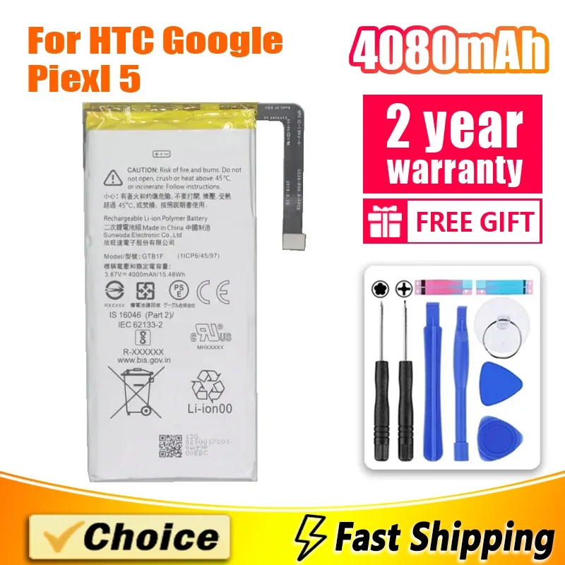 100% Original Battery For Google Pixel XL 3 3XL 3A XL 4 4A 5 5A 5 XL,G020E-B Brand New Replacement Phone Lithium Battery+Tools