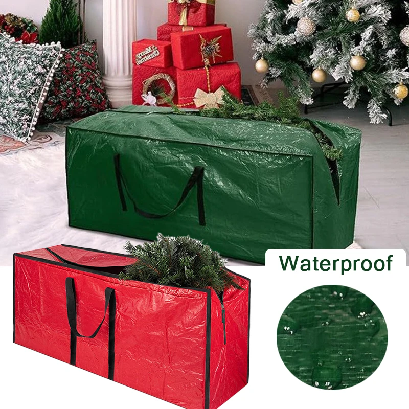 

Durable PE Fabric Oversized Christmas Tree Storage Bag - Reinforced Handle Suitable for Trees Under 9 Feet, Space Saving Storage