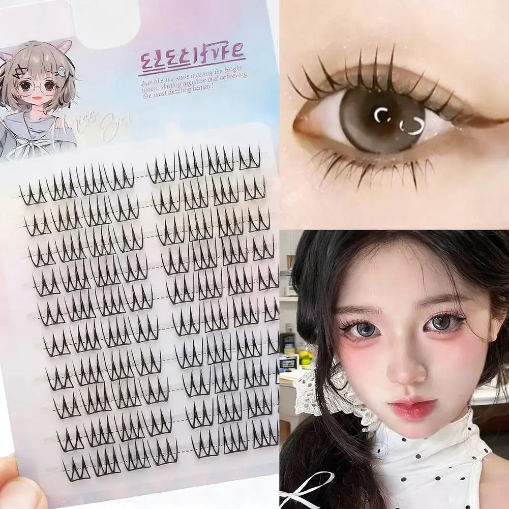 Valse wimpers C Curl Natuurlijke en piekerige wimperslipjes Manga zelfklevende wimpers Perfect voor meisjes avondje uit oogmake-up tool I1T1