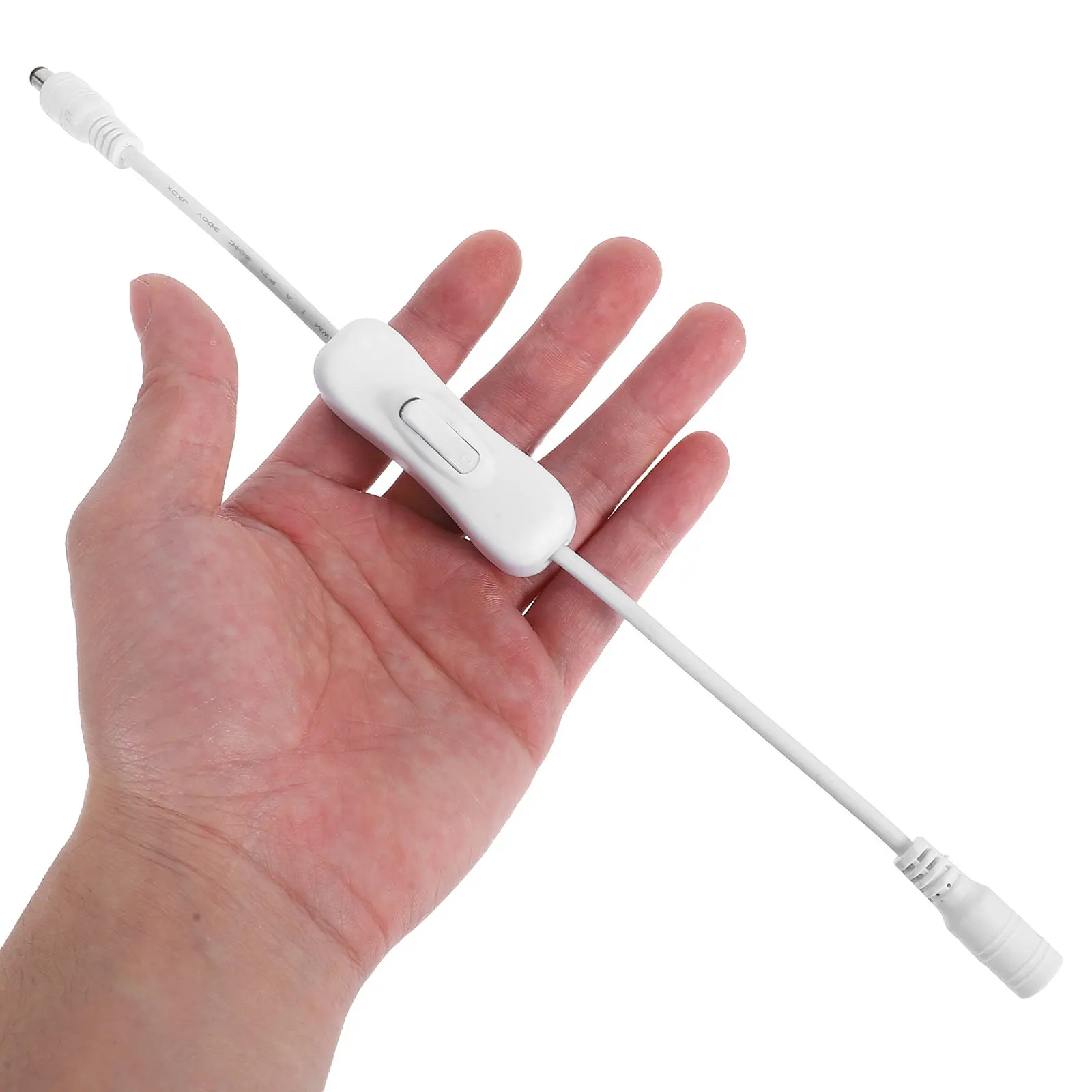 

Комплект из 4 удлинительных кабелей постоянного тока с выключателем для светодиодных лент, замена шнура питания для LED-ламп, комплектующие для светодиодного освещения