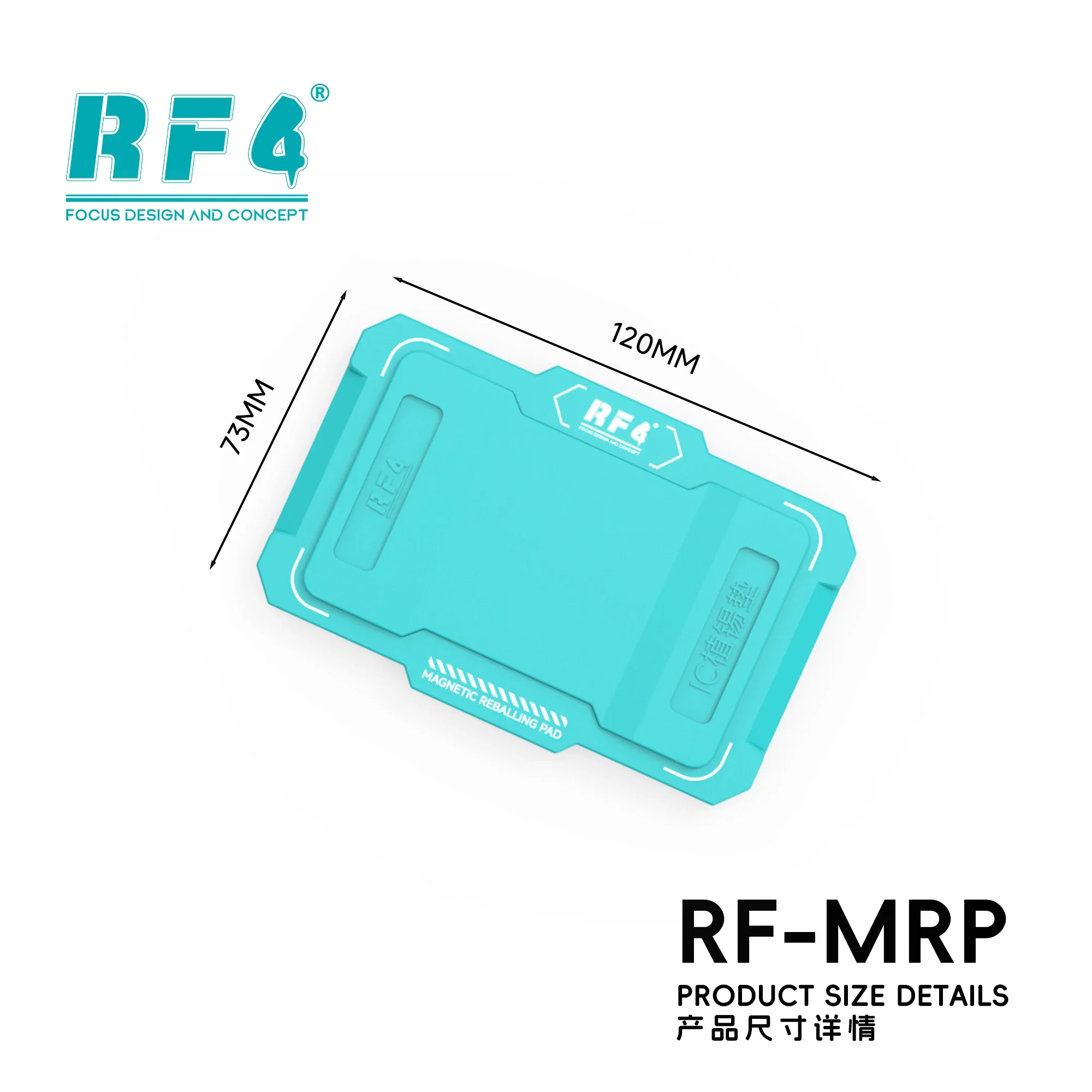 RF4 RF-MRP Magnetisches Reballing-Pad 500 ° Hitzebeständige Silikon-Antirutschmatte für iPhone Android BGA-Schablone Motherboard-Löten – Detail 8