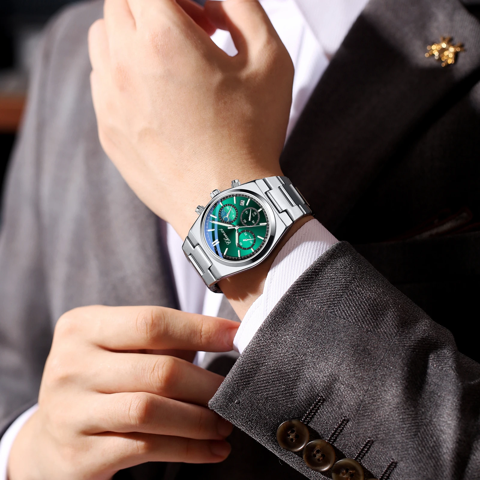 CHENXI Luxury Stainless Steel Watch For Man Multi functional