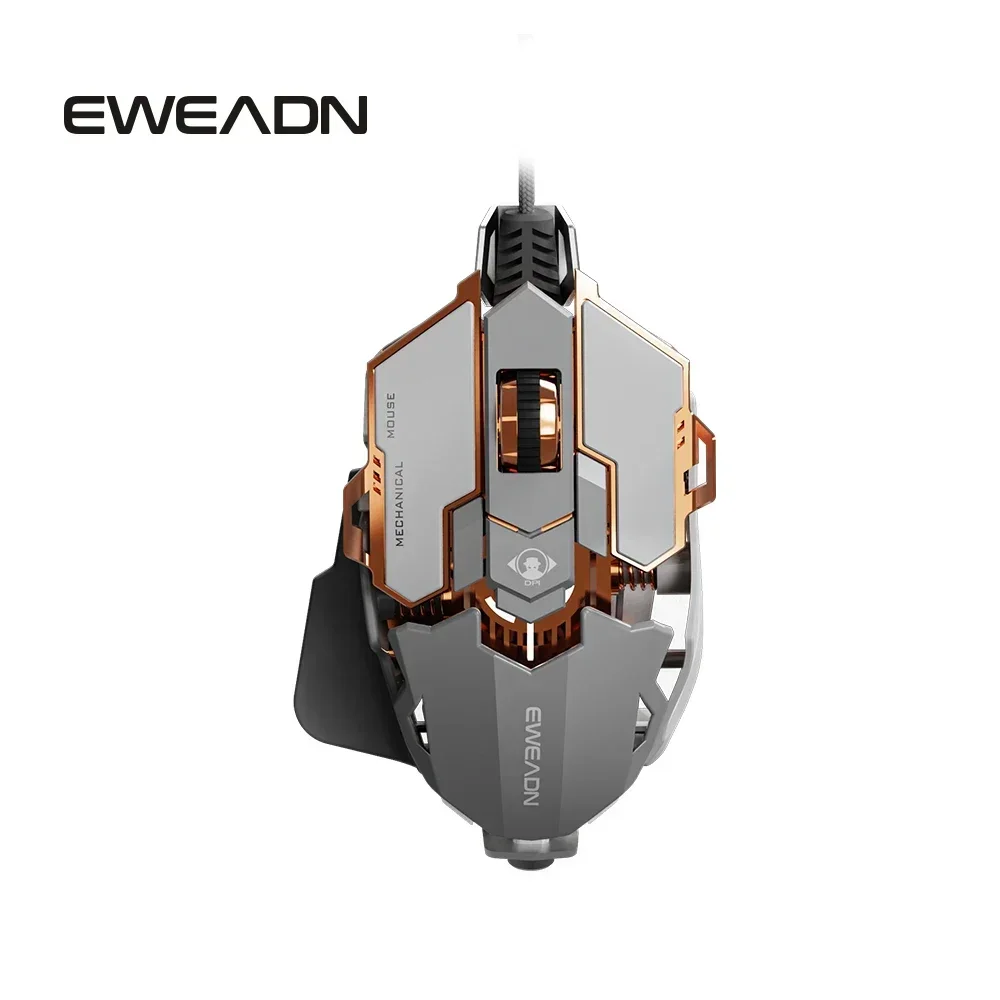 EWEADN G5/MK500 Wired Mouse Silent Mouse Full Key Macro
