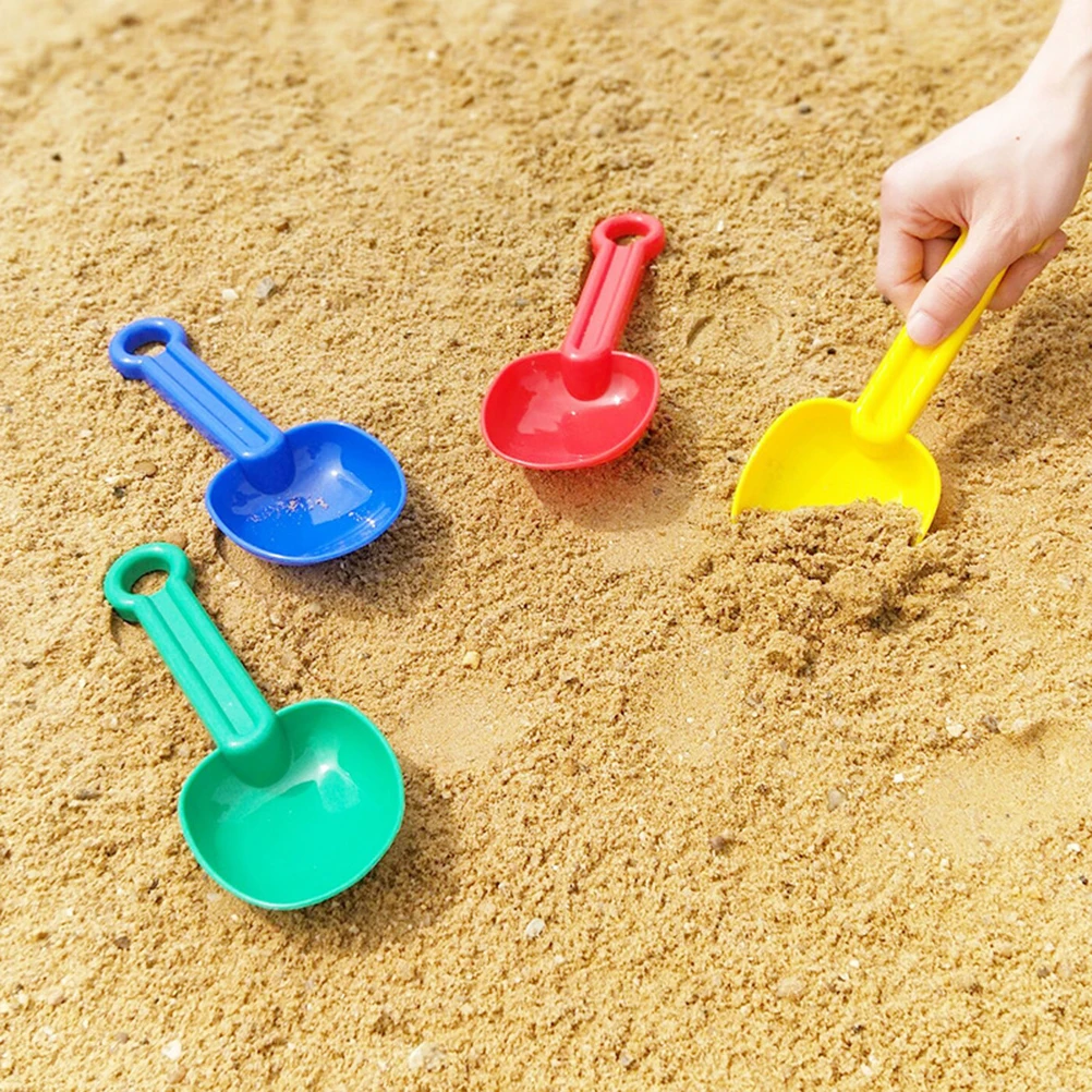 Pelle à sable, jouet à usage sûr, jouets de plage pour enfants, jouets d'extérieur, dissolvant en plastique, cadeau d'anniversaire pour filles et garçons, 4 pièces