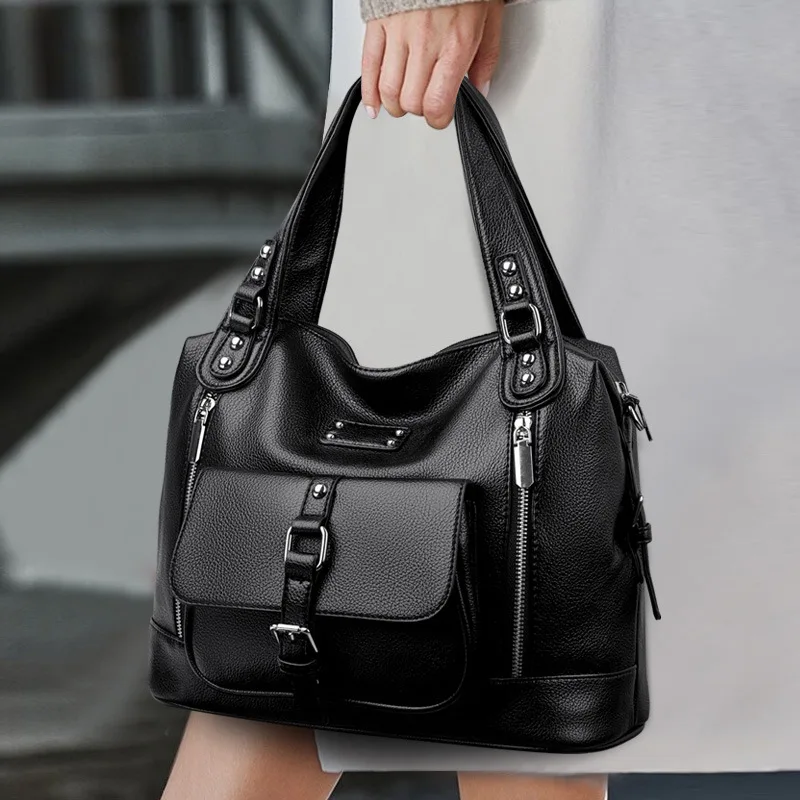 

Винтажные сумки на плечо для женщин, высококачественные мягкие кожаные сумки через плечо, повседневная сумка-тоут, дорожная сумка-мессенджер, дорожная сумка