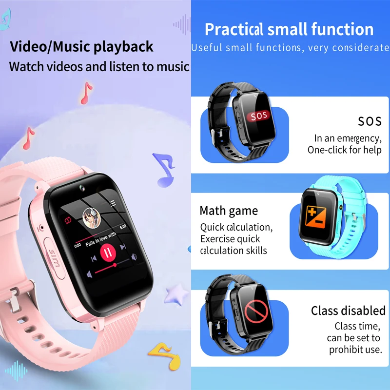 KGG 4G Smart Watch Kids ROM 8G Video Call SOS Videl Player Phone Watch GPS Locator APP DownLoad Children Smartwatch