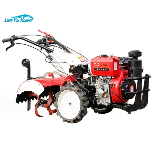 agricultural 7.5 4WD Gasoline powered cultivator micro tiller +Rotary tiller+weeding+rubber wheel+iron wheel+ditcher