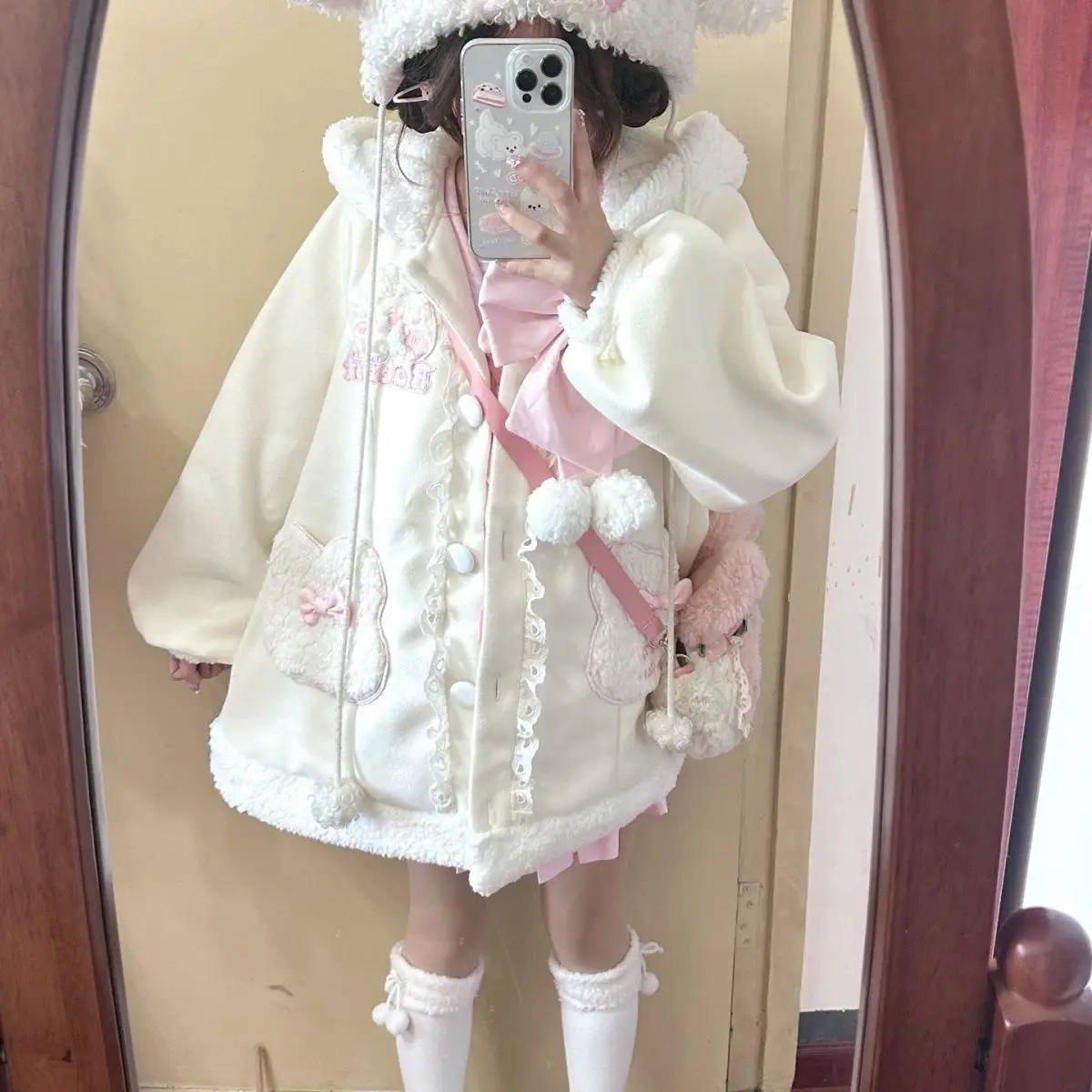 

High End Cheap Price Lolita Velvet Coat Cute Pink Винтажное Платье Лолита Mainland China Fashion Design Lolita Clothes
