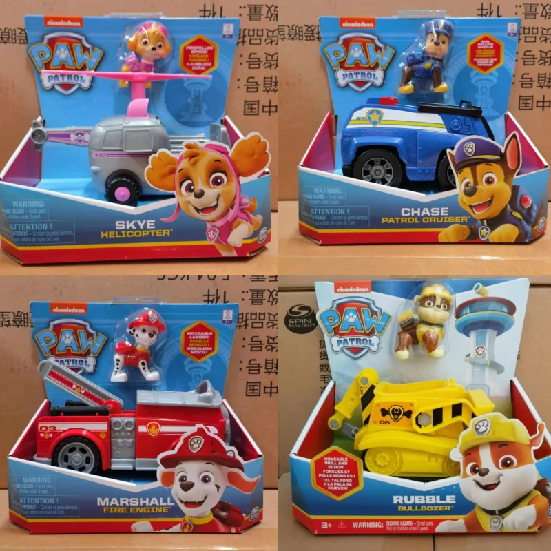 Original Paw Patrol Vehicle Car Big Rescue Series Ryder Tracker Everest Chase Rex Skye Rocky Marshall Zuma Birthday Gift Toy