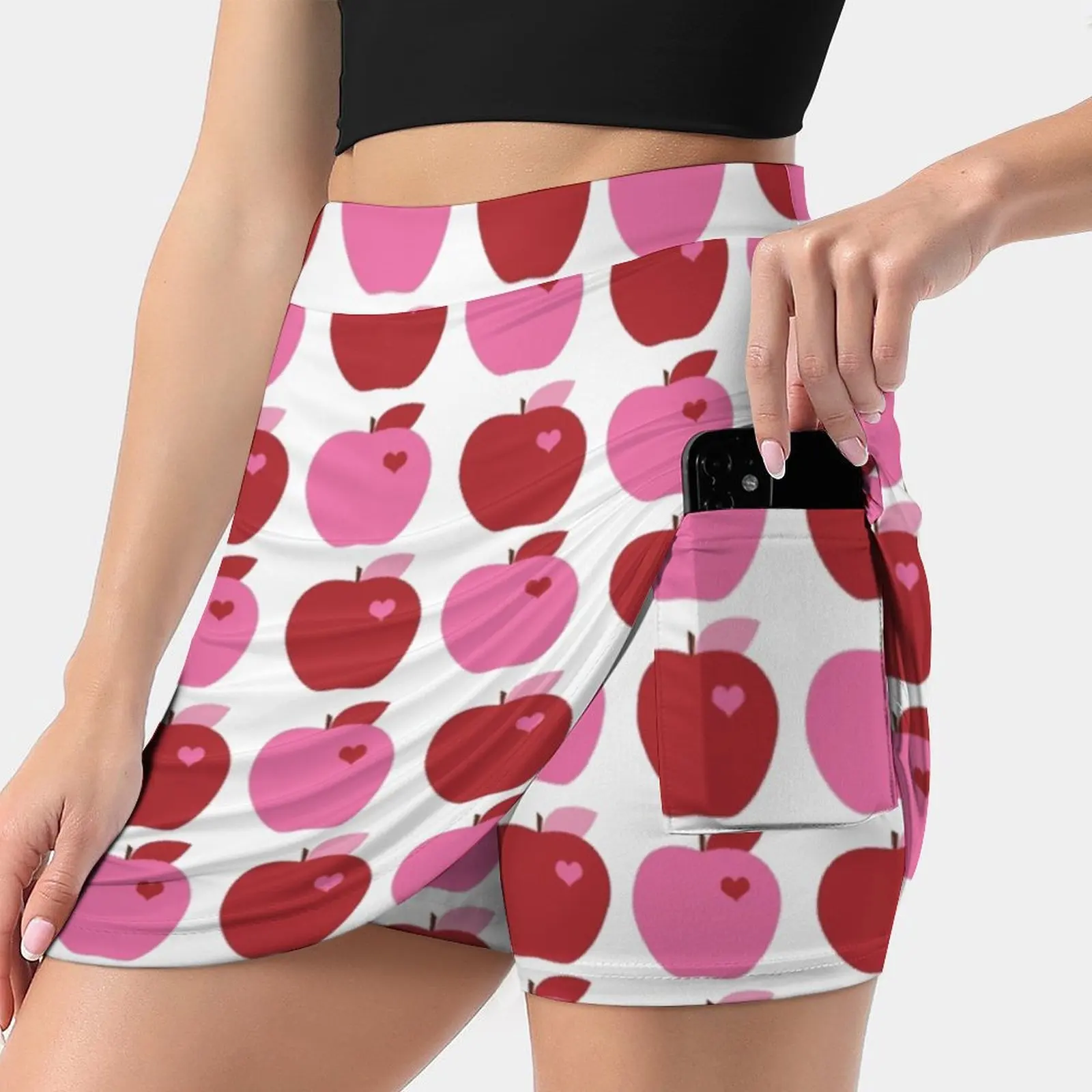 Summer Women's shorts Skirt 2 In 1 Fitness Yoga Skirt Tennis Skirts Red Pink Teacher Teacher Appreciation Learning School Back