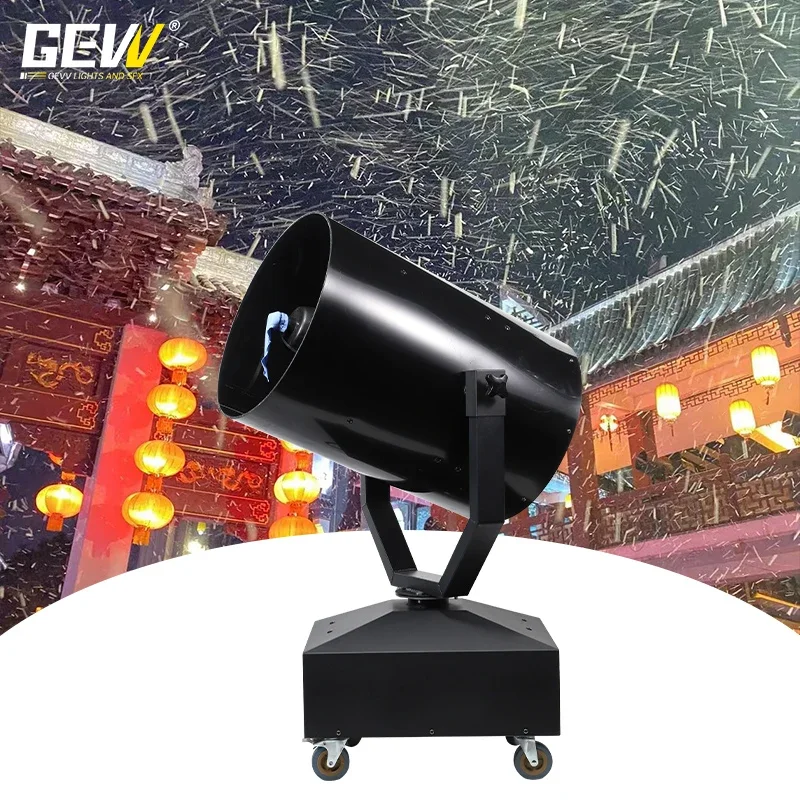 GEVV Making Outdoor Snow Machine Indoor Stage Effect Making Artificial 3000W Snow Machine for Festival Party