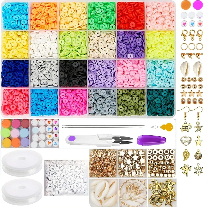 

A2ES Clay Beads For Jewelry Making Faces Beads Beads For Bracelets Making Bohemian Beads Necklaces