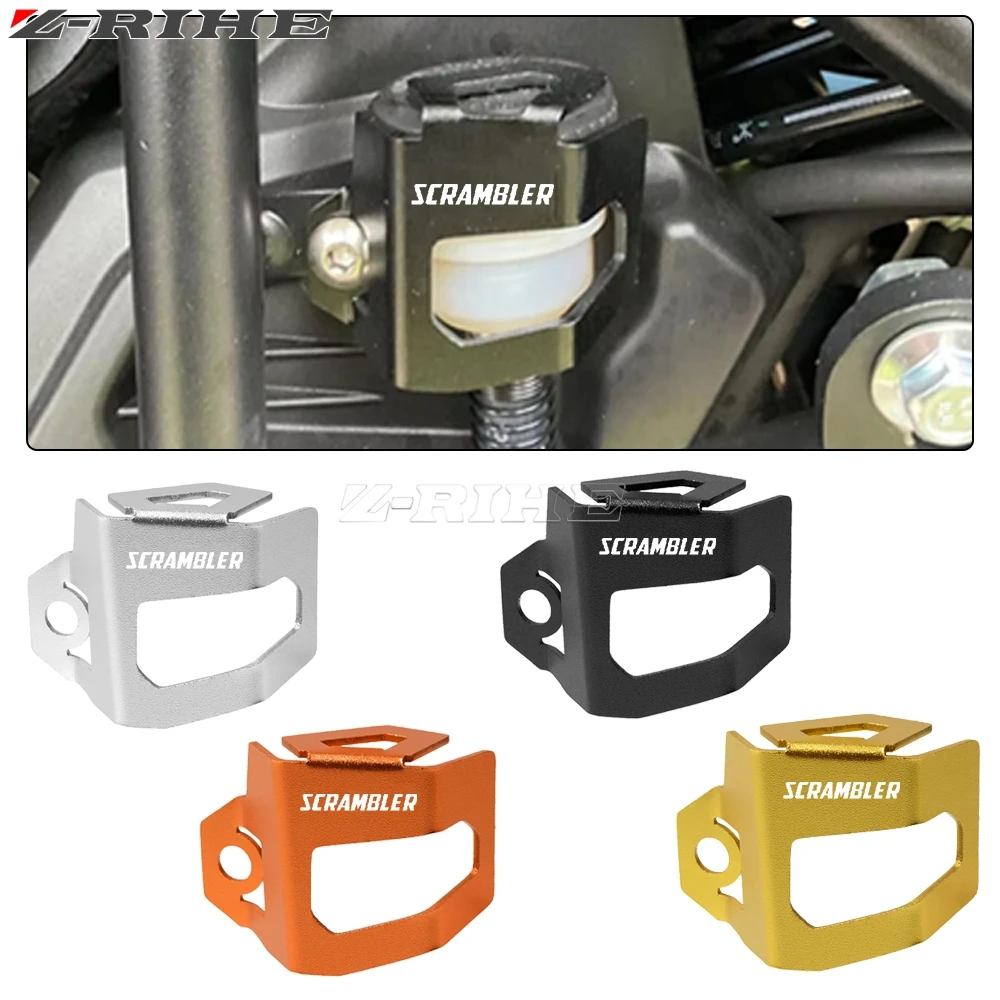 

Fit For Ducati Scrambler 800 1100 797 400 Motorcycle CNC Aluminum Rear Brake Fluid Reservoir Guard Cover Tank Oil Cup Protecto