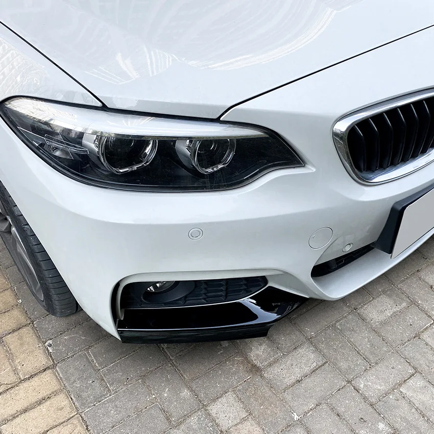 2pcs Car Front Bumpers Lips Spoiler Side Diffuser Splitter Trim For BMW 2 Series F22/F23 M235i M240i 220i 228i M-Sport 2014-2019