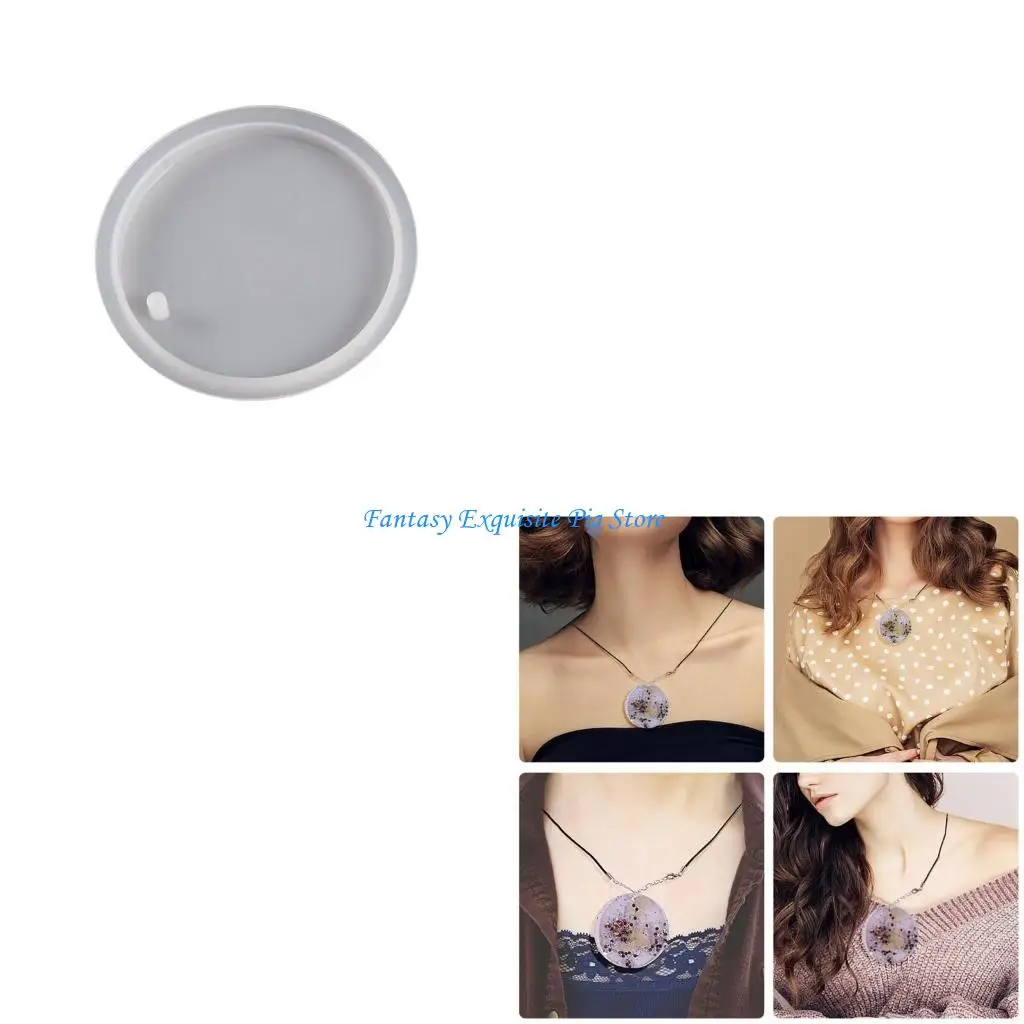 أقراط مستديرة من الراتنج قوالب مجوهرات راتنجات الايبوكسي لصنع الحرف اليدوية للقلادة، العلاج بالروائح، الحرف اليدوية على شكل #1