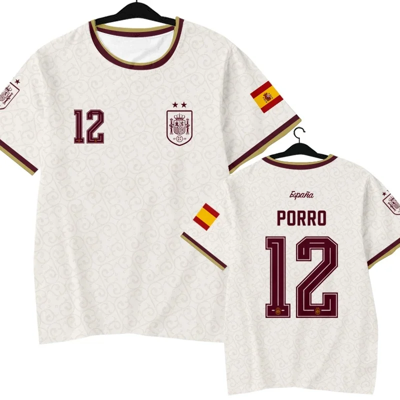 2026 Spanien Team Spielerstil Yamal Fußballtrikot # 2 # 3 # 11 # 15 # 17 # 22 # 24 atmungsaktive, schnelltrocknende T-Shirts passend zur Sportbekleidung – Detail 17