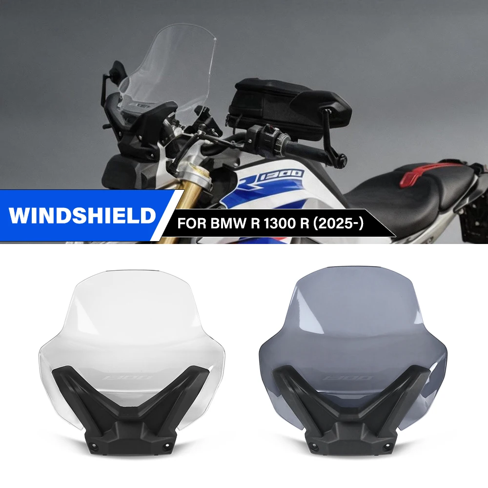 For BMW R1300R R 1300 R 2025-2026 Tall Windscreen Kit Touring Windshield High Screen Wind Deflector Wind Protection