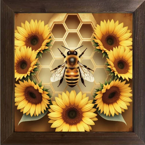 ملصقات ورقية مقاومة للماء مطبوعة على الطراز الأمريكي من Bee لمحلات القهوة والحانات والغرف وأدوات تزيين الجدران