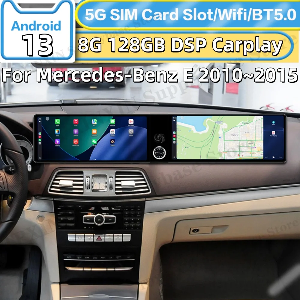 Dual-screen Interaction Android For Mercedes-Benz E 2010~2015 Car Radio Multimedia GPS Navigation Video Stereo Screen ead Unit