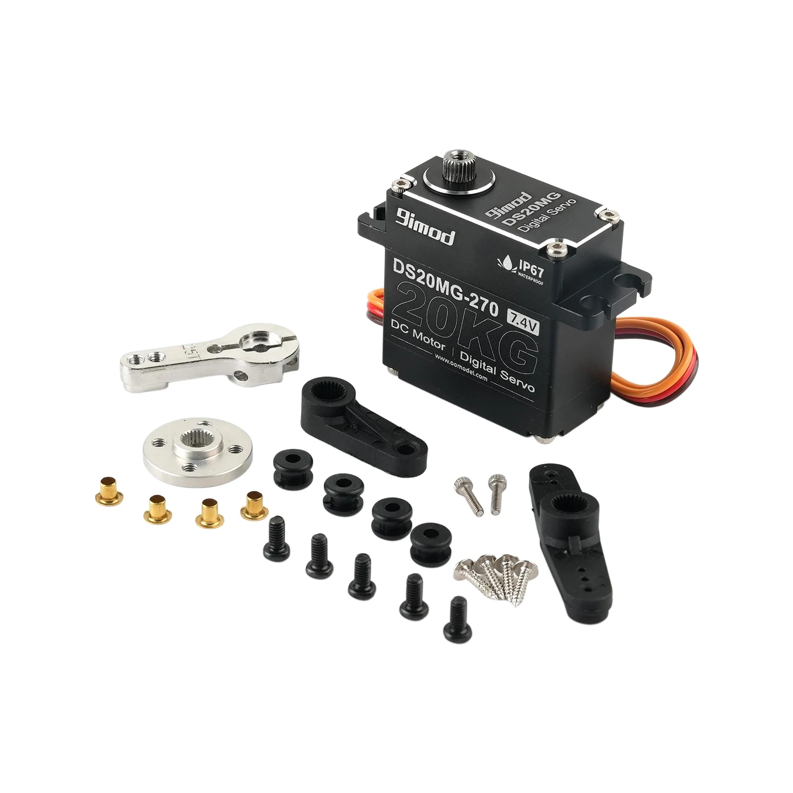 20KG DS20MG 7.4V Digitale Servomotor 270/180 Graden Hoek Regelbare Metalen Tandwielen Servo Functies Onderdelen Voor Auto/Robot Model