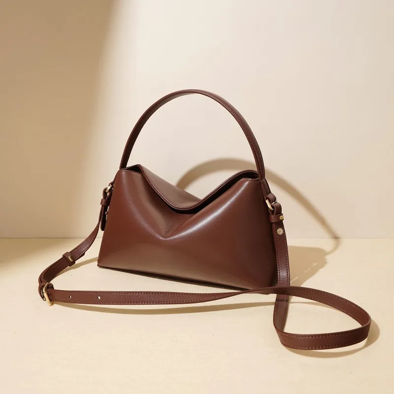

High End Trendy Ladies Leather Handbag Classic Elegant Vintage Crossbody Messenger Tote Bag