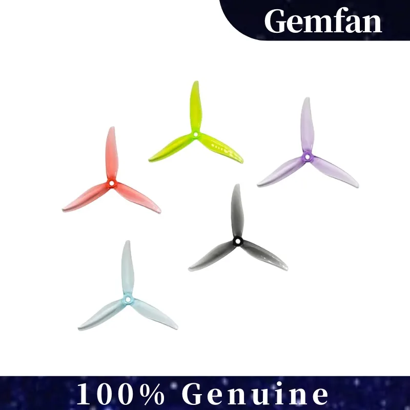 

New Design Gemfan 51366 3-Blade Propellers 2 Pairs, High Efficiency Upgrade for FPV Racing Drone, RC Multirotor