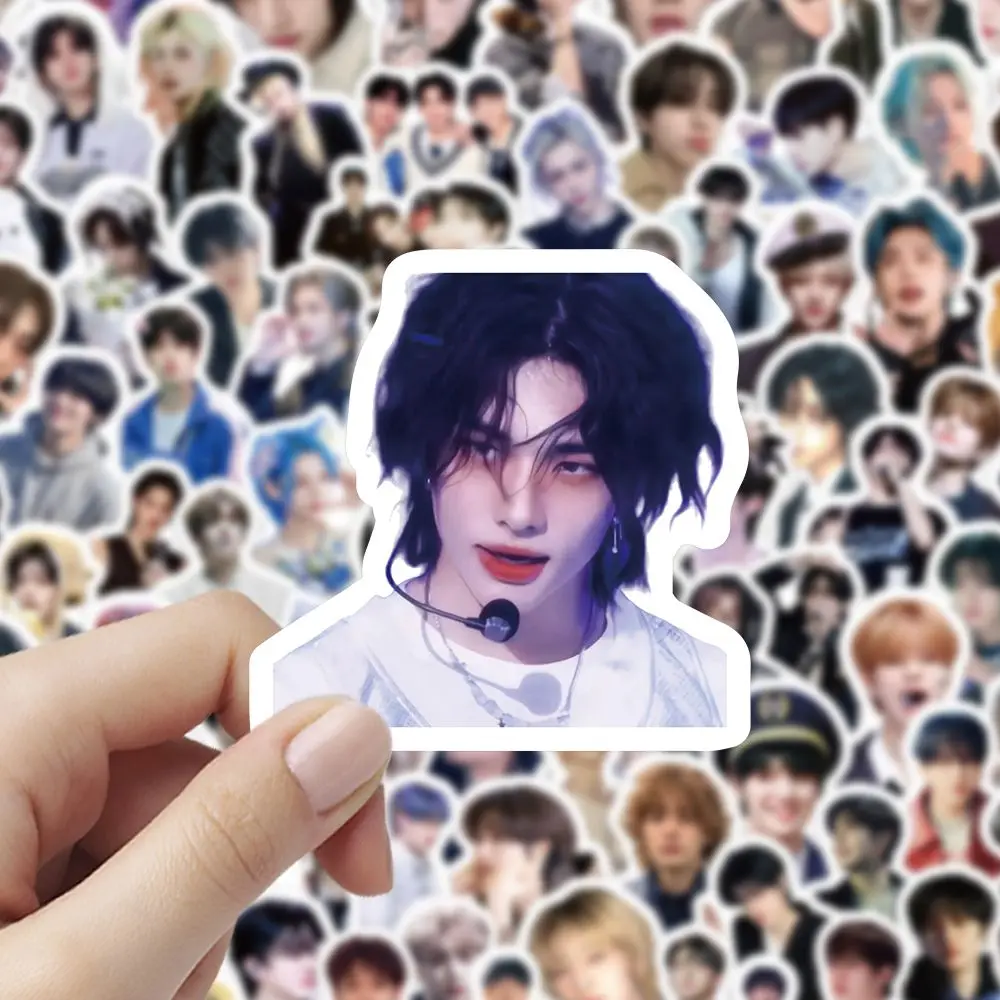 

100 шт. Kpop корейский мальчик групповые модные наклейки новые Kpop Idols Stray поддержка аксессуары для багажа настольные водонепроницаемые наклейки подарок