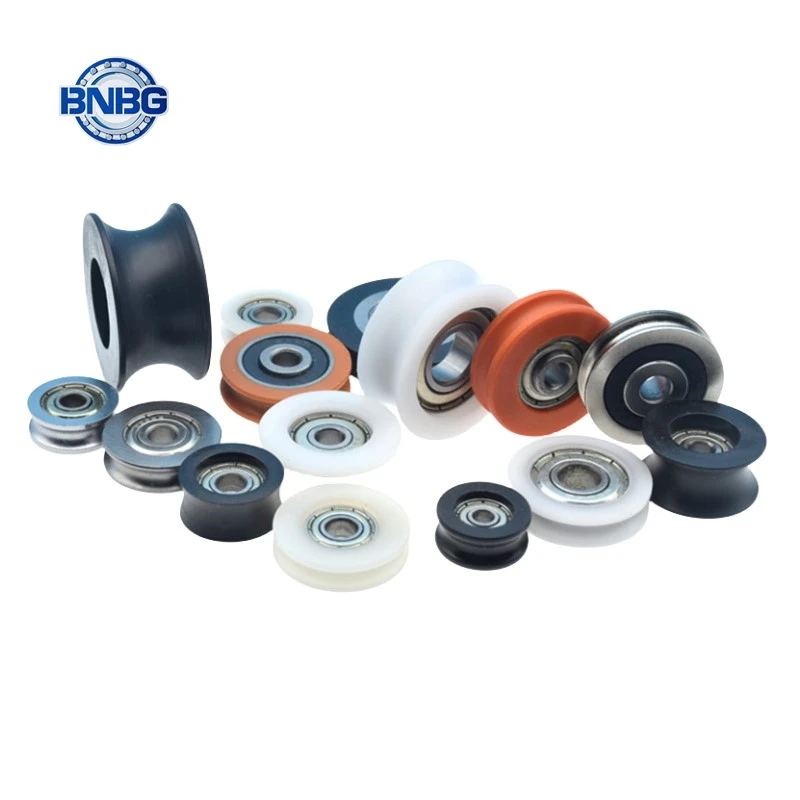 10pcs Delrin POM Plastic Coated Bearing Nylon U Groove Track Guide Roller Bearings Pulley Wheel Bore Size 3mm 4mm 5mm 6mm