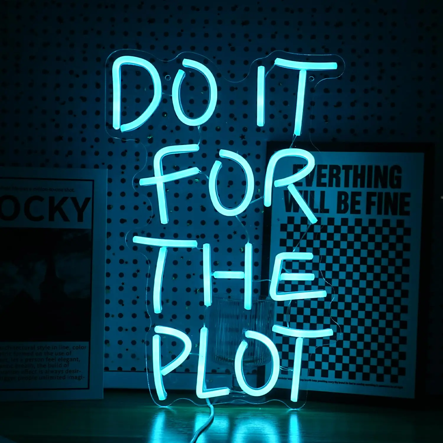 

Do It For The Plot Neon Sign LED Lights for Wall Decor Dimmable Sign for Bedroom Office Party Wedding Bar Decoration Gifts