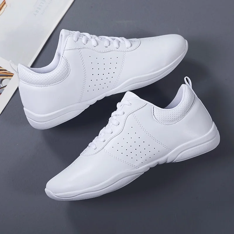 

Sport Shoes Aerobics White Cheerleading Shoes Men Training Competition Shoes Gym Nastics Dance Shoes For Women Yoga Sneakers