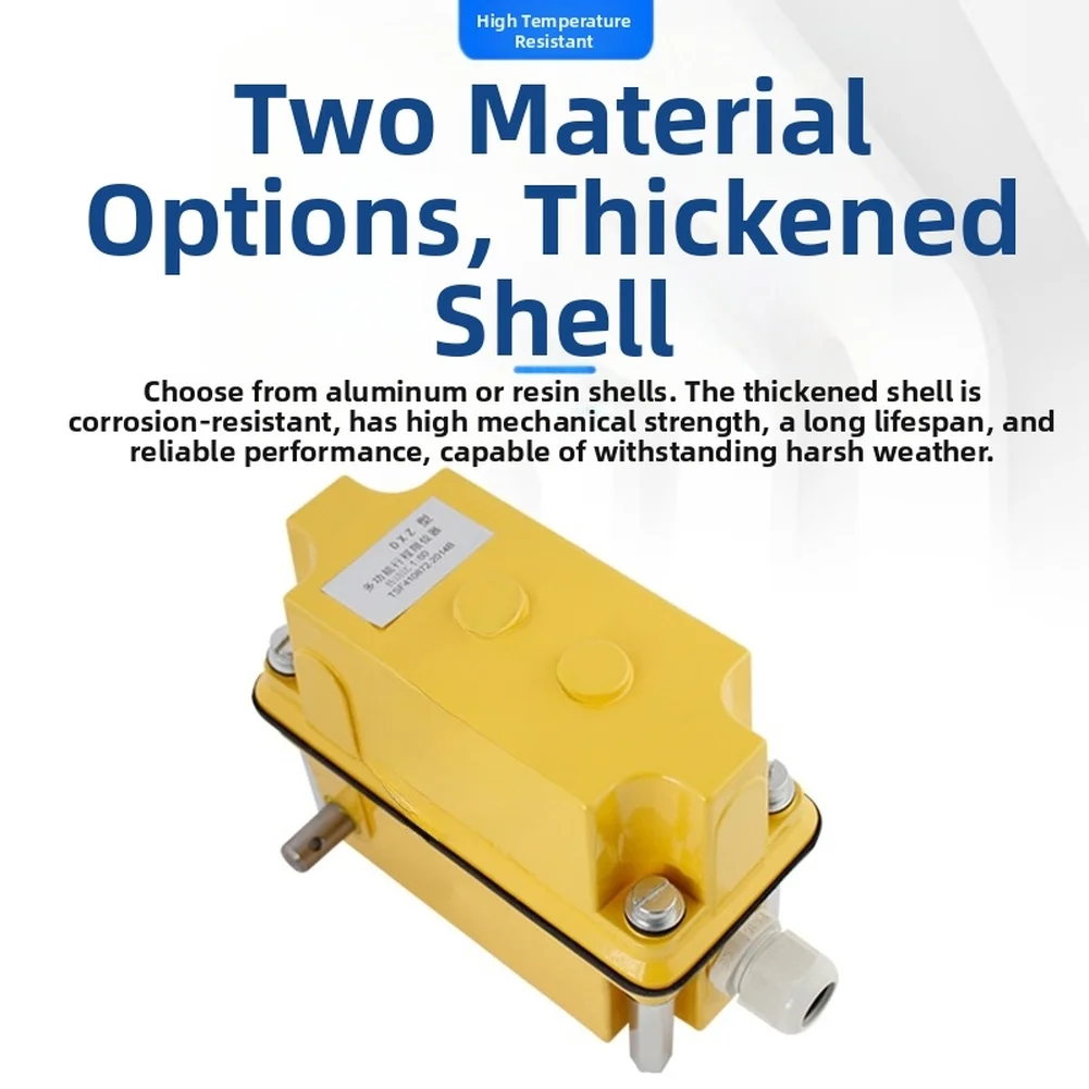 Yellow DXZ Travel Limiter Tower For Crane Height Limit Switch Resin Housing NO+NC Configuration Industrial Electrical Equipment