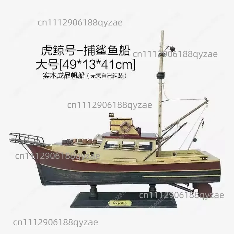 Suitable for Wooden Jaws - 37cm Orca Model Shark Fishing Boat Movie Relative Items Custom Famous Antique Decoration Seaside