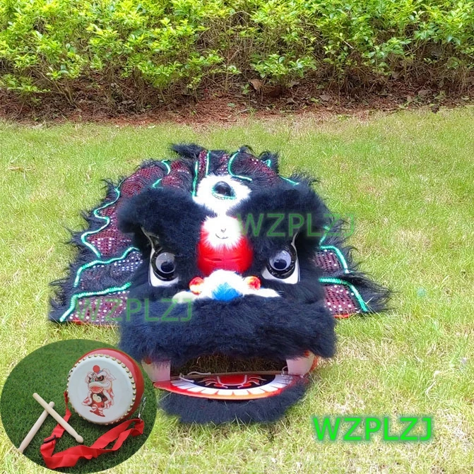 Upmarket 12 بوصة 2-5 سن الأسد الرقص مع طبل زي مهرجان الأداء هدية الدعائم تقليد حفلة كرنفال المرحلة #4