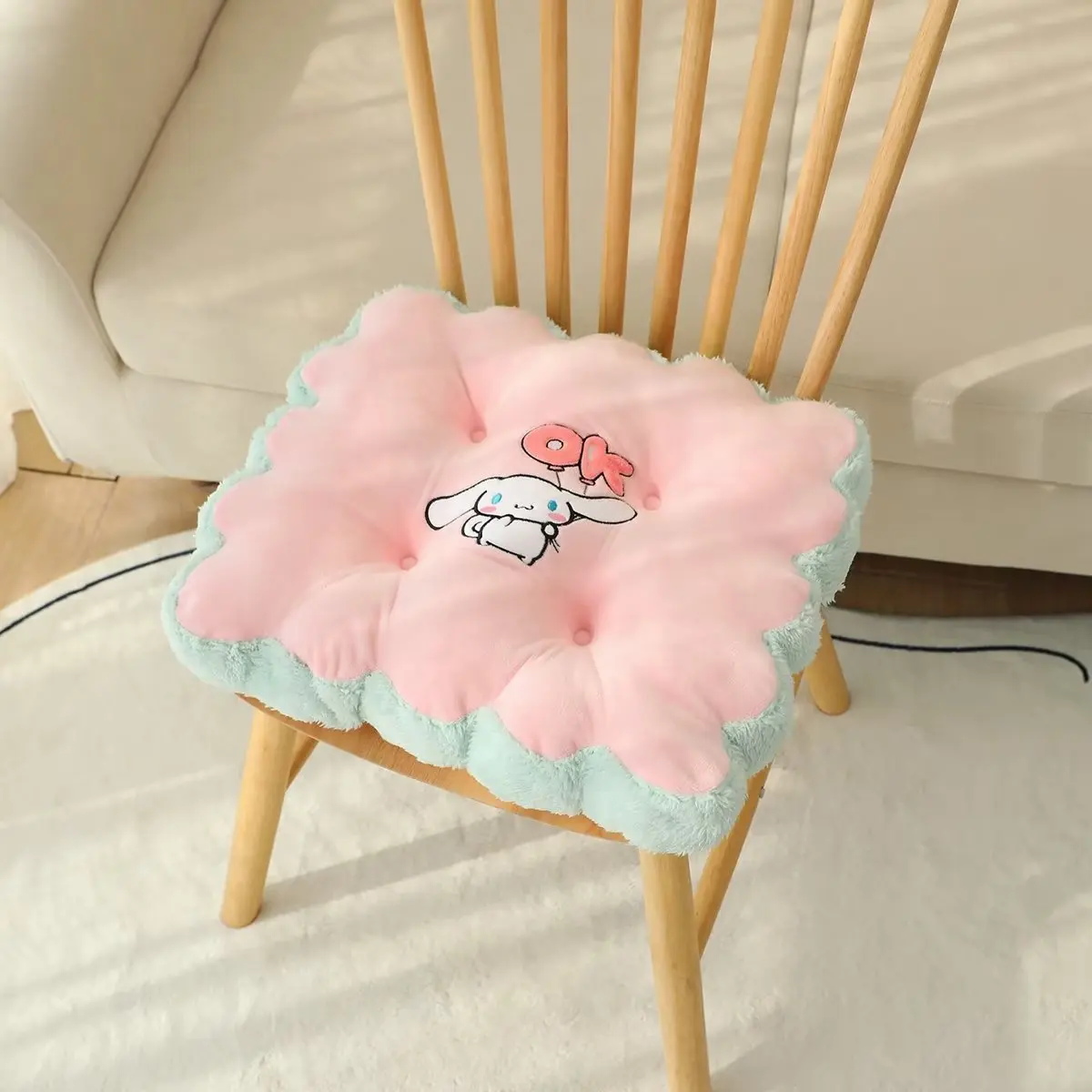 Kawaii Sanrio Pluche Kussen Mijn Melodie Kuromi Cinnamoroll Cartoon Home Stoel Kussen Kantoor Rest Auto Rust Benodigdheden