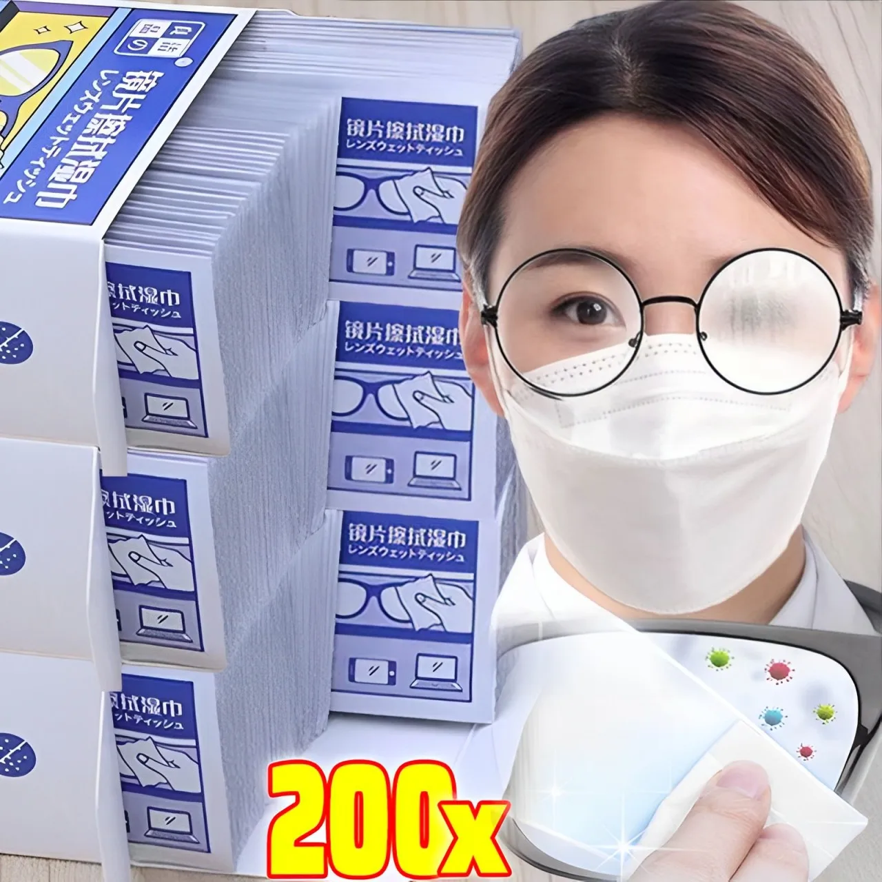 1-200pcs High Quality Cleaning Cloth Cleaner Cleaning Cloth for Glasses Screen Cloth Len Phone Screen Cleaning Wipes Wholesale