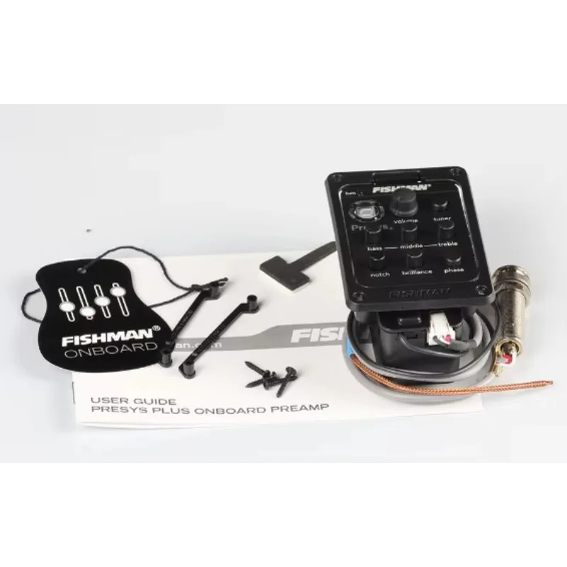 

Hooqu PSY301 Pickup 4-Band EQ Equalizer Acoustic Guitar Preamp Piezo Pickup Guitar Tuner W/ Mic Beat Guitar Pickup