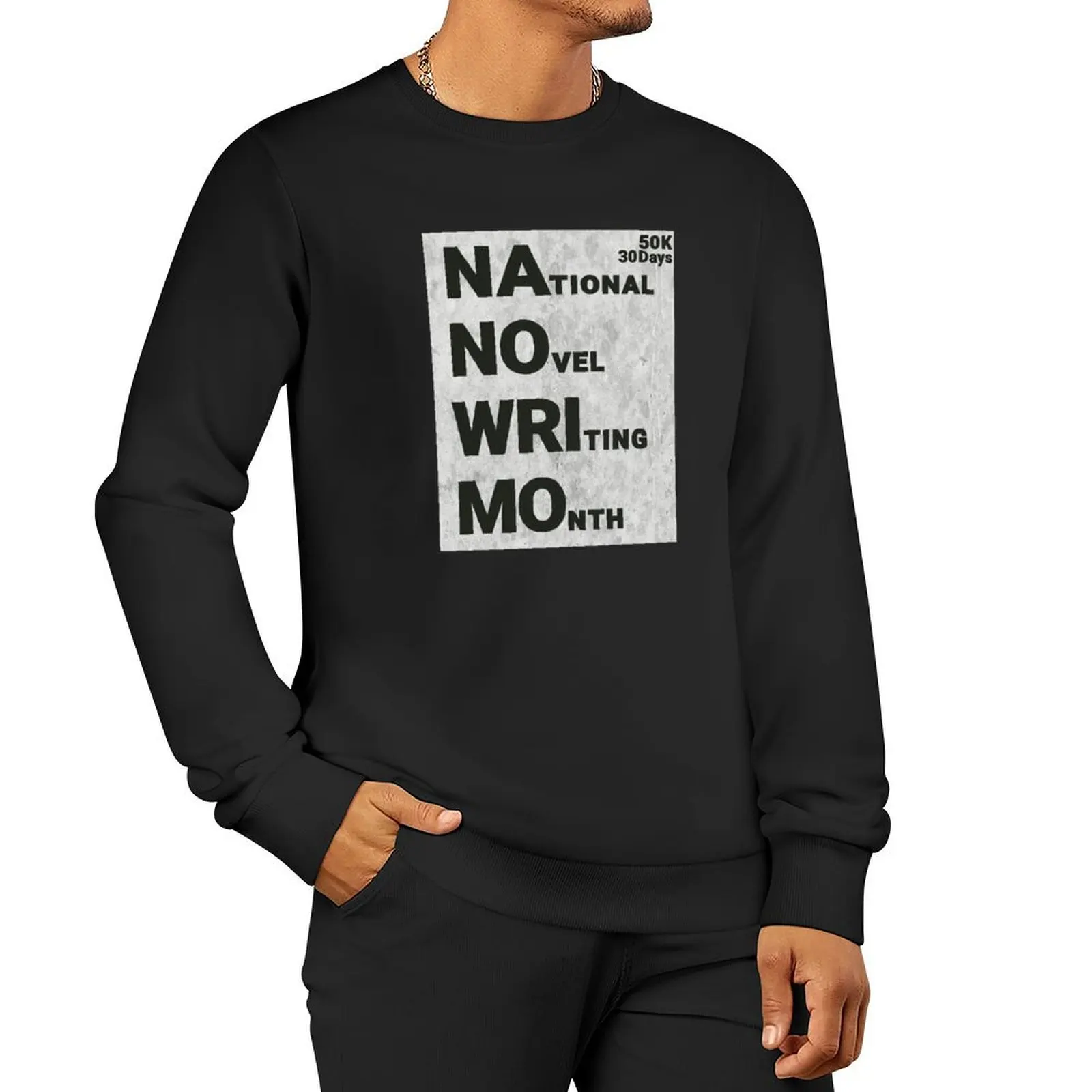 NaNoWriMo - Writers Challenge for National Novel Writing Month Pullover Hoodie autumn jacket men aesthetic sweatshirts