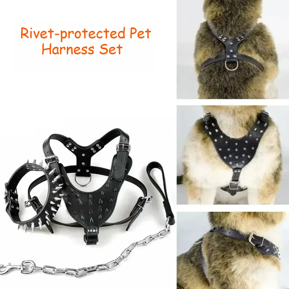 set-da-3-pezzi-texture-effetto-pelle-di-coccodrillo-set-di-rivetti-anti-morso-per-passeggiate-con-il-cane-pettorina-e-collare-stile-gilet