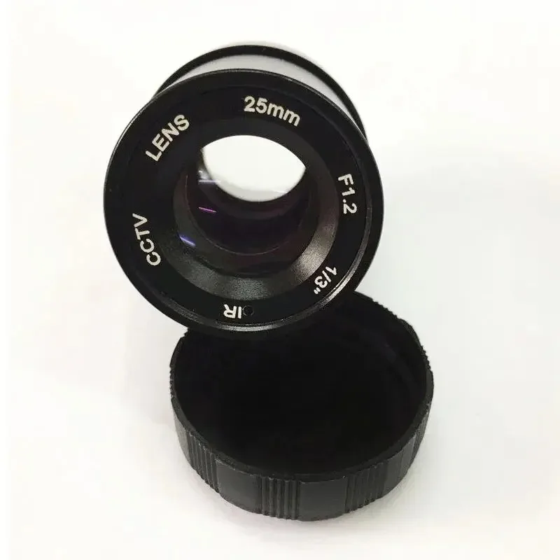 Lente de cámara óptica infrarroja de visión nocturna DIY F1.2 lente CCTV IR CS de Metal 6mm 8mm16mm 25mm lentes de monitoreo de red