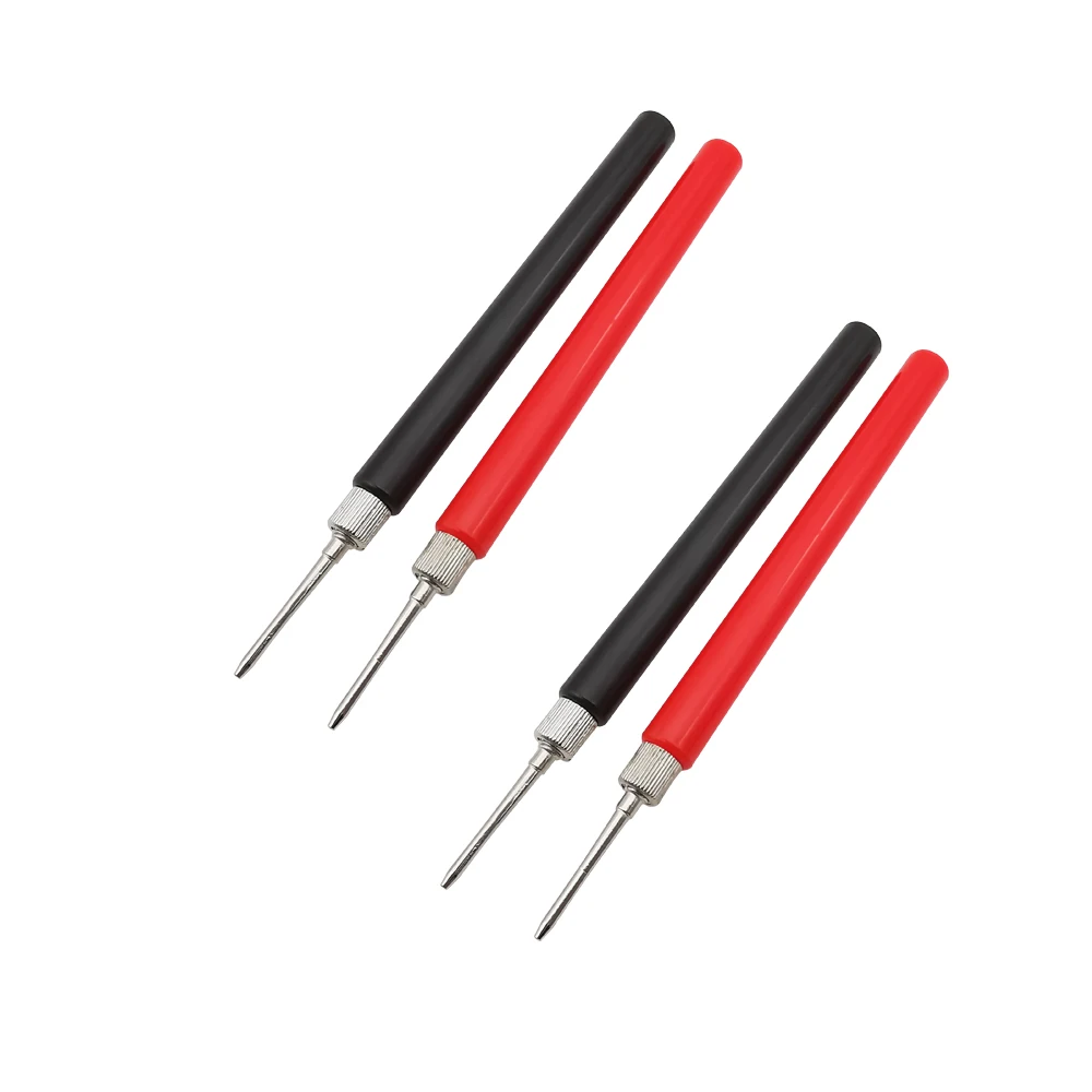 2mm Insulated Plug Pin Test Probe 2mm Spring Test Probe Tips Handle Wire Connector For Multimeter Test Leads Long / Short