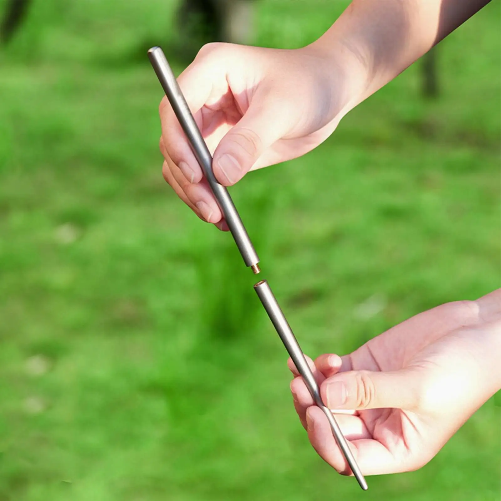 4PCS/Set Portable Outdoor Camping Picnic Foldable Stainless Steel Cutlery Set Spoon Fork Chopsticks Tableware Outdoor Travel view 2