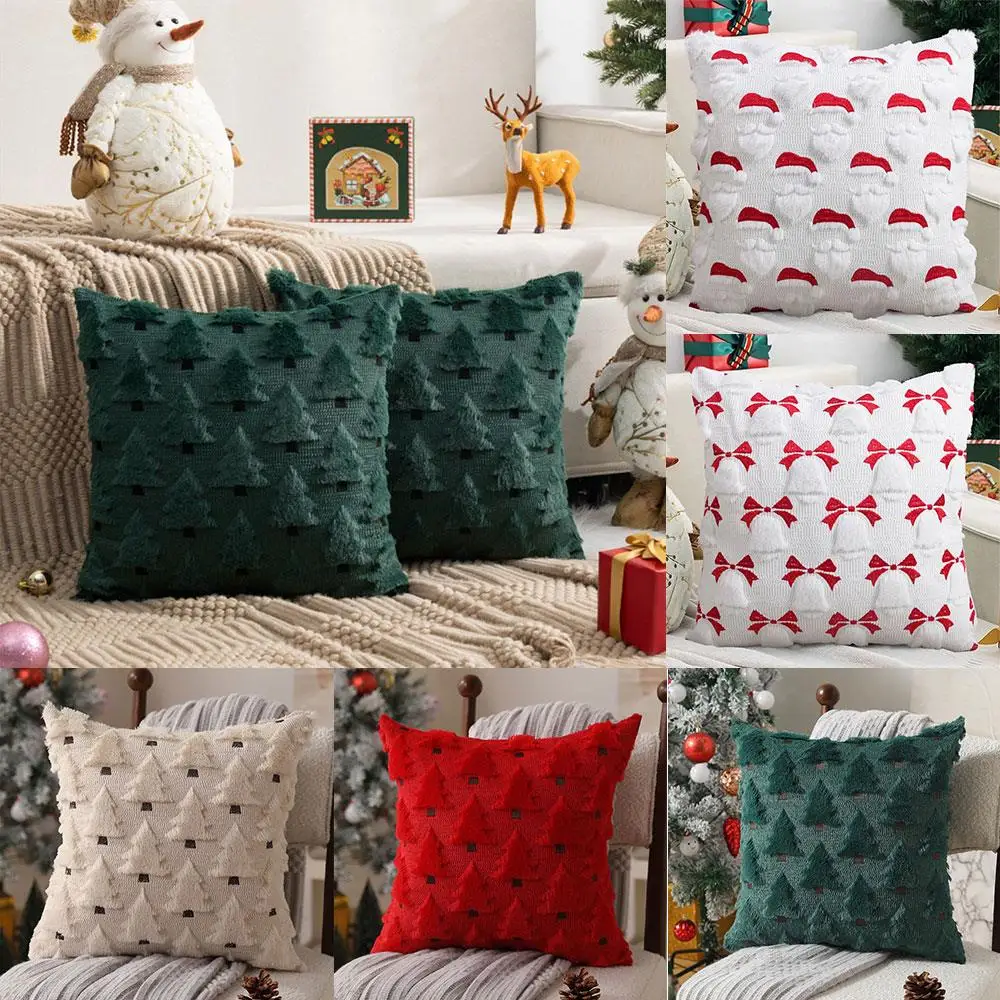 Sarung Bantal Natal Bantal Mewah Sarung Bantal Dekoratif Mewah Warna Solid Sarung Bantal Sofa Ruang Tamu Dekorasi Rumah